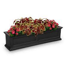 Plastic planter box rectangle planter flower box window flower box plastic window boxes less than 10 window boxes. Mayne Fairfield 4 Ft Self Watering Black Window Box 5823 B Rona