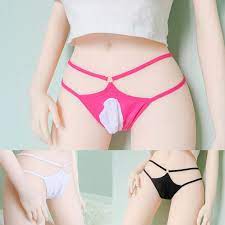 Sissy Bulge Pouch Panties Mens Straps Briefs Elastic Low Rise Hollow  Underwear | eBay