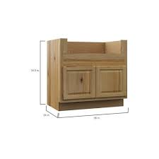 Find ideas here for bringing farmhouse style to your kitchen. Hampton Bay Hampton Assembled 36x34 5x24 In Farmhouse Apron Front Sink Base Kitchen Cabinet In Natural Hickory Ksbd36 Nhk The Home Depot