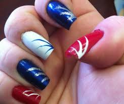 Red, white and blue star 4th of july water marble design! Red White And Blue Manicure Nail And Manicure Trends