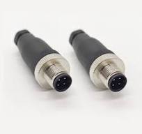 Amazon.com: 2Pcs M12 4 Pin Male Connector, 12mm A Code ...