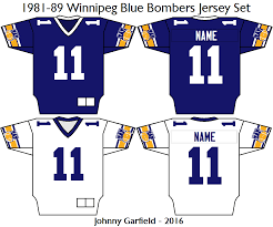 A modified 1980s era royal blue jersey was introduced in 2013 and was also worn in 2014. 1981 89 Winnipeg Blue Bombers Jersey Set By Fromequestria2la On Deviantart