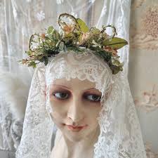 Vintage Wax Wedding Crown