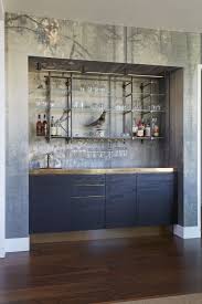 Charred Pine And Brass Bar With Hanging Collector S Shelving Unit Amuneal Magnetic Shielding Custom Fabricat Dining Room Bar Home Wet Bar Home Bar Designs