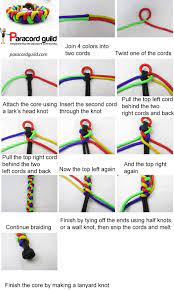 Braiding paracord has many uses, from making bracelets and necklaces to leashes for your puppy! Round Braid Paracord Bracelet Paracord Guild Paracord Bracelets Paracord Bracelet Tutorial Paracord