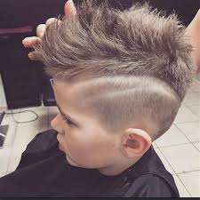 Pomp fade haircut for boys medium side parted cuts curly long top and shaved sides Little Boys Side Part Haircut Shefalitayal