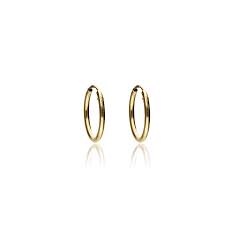 Pendientes "Bárbara" Aro Oro 18k. 13 mm