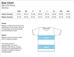 Poly Cotton Unisex T Shirt Size Chart The Shop Forward