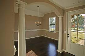 The wood floors in the area are a perfect contrast color to the trim. 15 Pics Review Room Colour Combination With Wooden Floor And Description Dark Brown Wood Floors Paint Colors For Living Room Living Room Colors