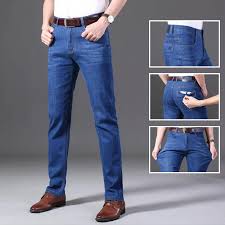 2020 Business Jeans Office New Style Blue Jeans Man Pants Men Fashion Smart Casual Work Clothes Men Denim High Quality Summer From Cadly 22 37 Dhgate Com