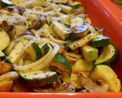 Roasted Zucchini Mushrooms And Onions Recipe Food Com Recipe Roast Zucchini Onion Recipes Stuffed Mushrooms