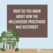 Priesthood is the power and authority of god. How Was The Priesthood Restored Free Social Media Images