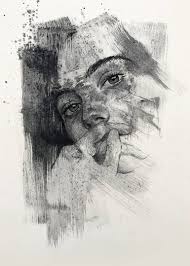 Abstract Black And White Watercolor Portrait Portrait 5 Painting Art Abstract Expressionism Art Painting