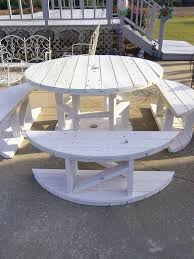 Make Tables And Benches Out Of Spools Spool Furniture Spool Tables Pallet Outdoor
