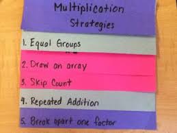 multiplication strategy flip chart education math school