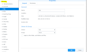 Why does some shared folder have Owner & Group Permission and some don't
