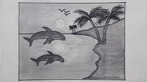 How to draw an autumn landscape scene with easy step by step drawing tutorial. How To Draw Natural Scenery Of Sunset Step By Step With Pencil Avro Drawing School