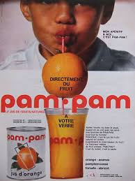 PUBLICITÉ DE PRESSE 1962 PAM PAM LE JUS DE FRUITS NATUREL