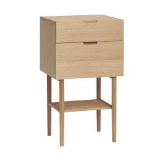 Two drawers with recessed handle, gunmetal molded top, and handle this milano nightstand has a two drawer front in a natural walnut case. Hubsch Wooden Cabinet With Drawers Natural Living And Co