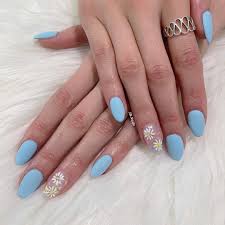 Once applied on your nails, they see also: Matte Light Blue Acrylic Nails Oval Nails Matte Nails Nail Art Nail Design Blue Nails Baby Blue Nails Oval Acrylic Nails Oval Nails Light Blue Nails