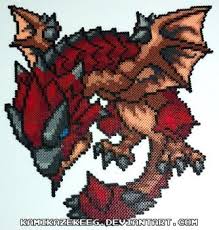 Cross stitch charts cross stitch patterns monster hunter art pixel pattern charts and graphs perler patterns canvas patterns designs to draw perler beads. Rathalos Perler Beads By Kamikazekeeg Perler Beads Perler Beads Designs Perler