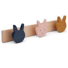 Patere En Bois Colore Elenor Trois Lapins Liewood Patere Enfant Porte Manteaux Jouets En Bois Pour Enfants