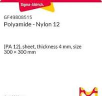 Polyamide - Nylon 12 (PA 12), sheet, thickness 10 mm, size ...