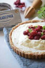 Easy No Bake Raspberry Cream Cheese Tart Carmela Pop Recipe Baking Tart Recipes Desserts