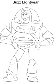 Toy aliens in the car: Buzz Lightyear Coloring Page For Kids