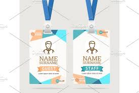 Id Card Template Plastic Badge Id Card Template Card Design Name Tag Design