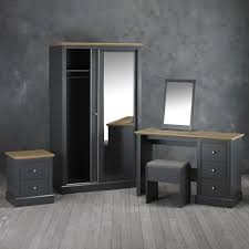Antique mirror and brush, german silver, pat. Lpd Furniture Devon 3 Drawer Dressing Table Set Charcoal Grey Leader Furniture
