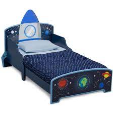 They are close to the ground for safe and secure entry and exit of the occupant. Delta Children Space Adventures Rocket Ship Wood Toddler Bed Walmart Com Walmart Com