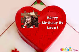 Maybe you would like to learn more about one of these? Heart Shaped Birthday Cake With Name And Photo Frame