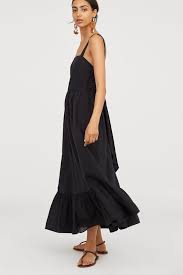 Cotton Maxi Dress Black Women H M Us Maxi Dress Cotton Black Summer Maxi Dress Maxi Dress