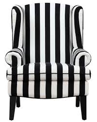 Paris Velvet Wingback Chair Black And White Furniture Velvet Wingback Chair Stripe Accent Chair
