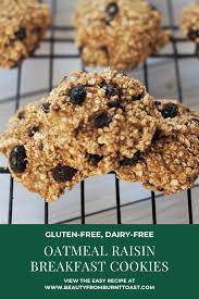 Gluten Free Dairy Free Oatmeal Raisin Breakfast Cookies Beautyfromburnttoast Recipe In 2020 Raisin Breakfast Breakfast Cookies Dairy Free