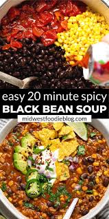 Spicy Black Bean Soup Recipe Recipes Healthy Recipes Bean Recipes