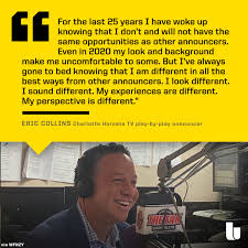 Charlotte hornets' announcer shares an interesting eric collins anecdote. The Undefeated On Twitter Of The 30 Nba Teams Charlotte Hornets Play By Play Announcer Eric Collins Was The Only Primary Play By Play Tv Announcer Of Color During The 2019 20 Season The Challenges Of Being