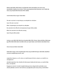 Yang ingin tahu contoh percakapan bahasa inggris untuk kelas 11, dan 12 lihat disini dan disni. Cause And Effec Syntax Linguistic Typology