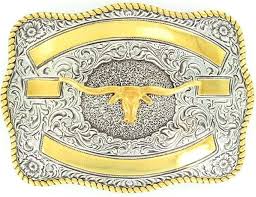 Mfw3807213 Western Trophy Buckle With Longhorn And Free Engraving Buckle Longhorn Westerns