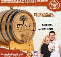 Personalized 5 Gallon Oak Barrel For Wine Making (20 Liter) with Wood  Stand, Bung & Spigot - 20L Toasted Mini Oak Wine Barrel For Aging - Custom  ...