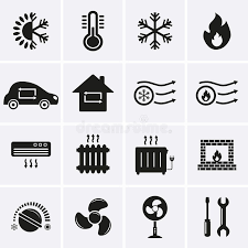 Heating And Cooling Icons Vector Aff Cooling Heating Vector Icons Ad Heating And Cooling Logo Icon Heat
