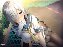 Blue eyes crying gloves gray hair hamakaze (kancolle) kantai collection  pantyhose park seifuku short hair signed skirt tears yujin-yujin wallpaper  | 1600x1200 | 736353 | WallpaperUP