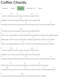 Coffee Chords Miguel Coffee Lyrics Capos
