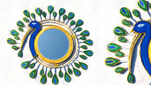 Peacock mirror peacock bedroom peacock decor peacock colors peacock art peacock design peacock feathers peacock bedding peacock wreath. Diy Mirror Decoration Diy Peacock Wall Hanging Peacock Wall Decoration Hma 255 Youtube