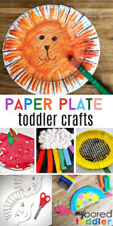 Beginner sewing paper plate crafts | create an adorable rainbow, snail, flower or lollipop with yarn and paper plates. Paper Plate Crafts For Toddlers My Bored Toddler