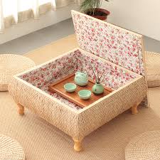 Due to the size and weight of this item, please see shipping instructions below prior to purchase: Small Coffee Table With Storage Bamboo And Rattan Tatami Platform Low Table For Living Room Furniture Home Bay Window Balcony Coffee Tables Aliexpress