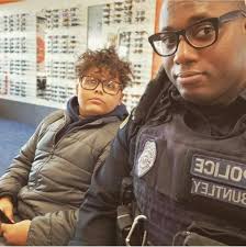 A huge thank you to For Eyes for teaming up with Ofc Buntley and Ofc Gerand  (not pictured) and setting up Joseph with a new pair of glasses!