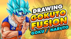 Goku Naruto FUSION Speed drawing | GOKUTO - YouTube