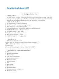 Psikotes ist intelligence structure test summertown. Contoh Soal Psikotes Ist